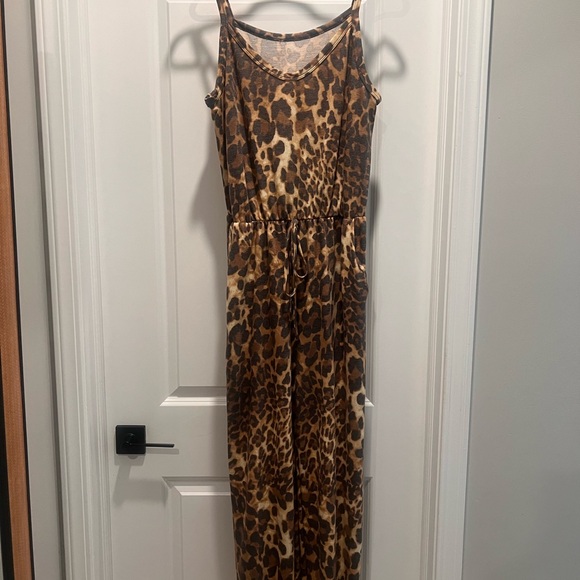 Pants - Leopard Print Jumpsuit